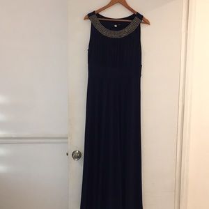 Long Prom Navy Dress